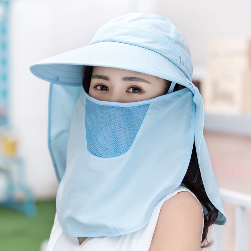 盛世尼曼夏天女士韩版潮遮阳帽大沿防晒衣太阳帽干活遮脸脖子妈妈帽子 盛世尼曼夏天女士韩版潮遮阳帽大沿防...
